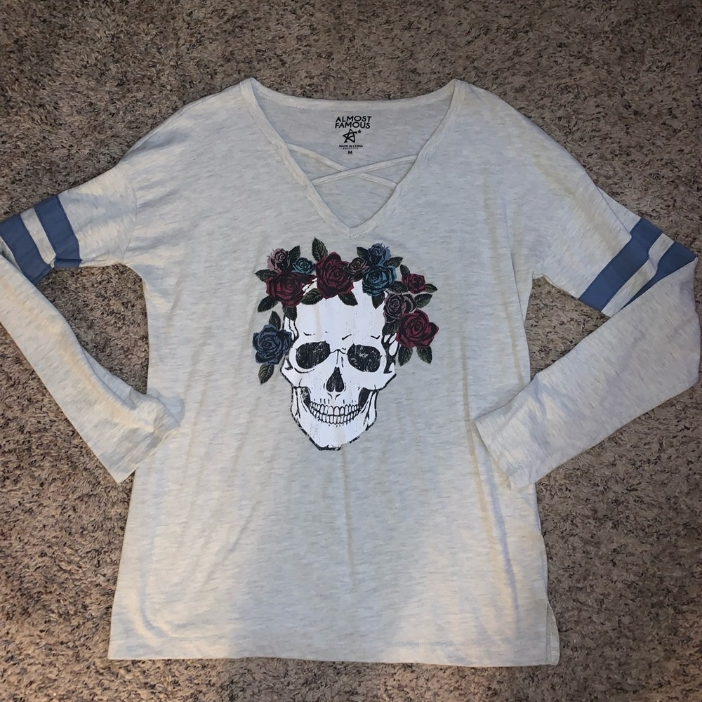 Sugar Skull Long Sleeve, sz Med